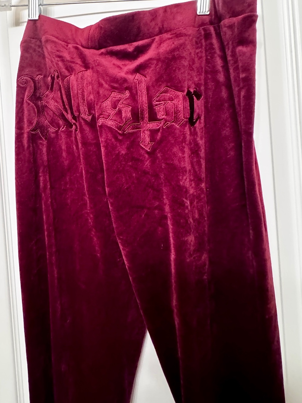 Killstar velour flare pant (matching top and shorts)